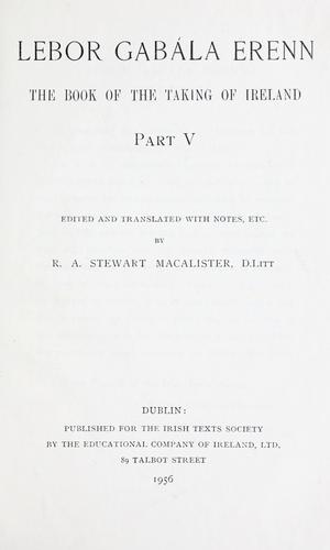 Cover of Lebor gabála Érenn