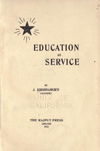 Cover of Education as service