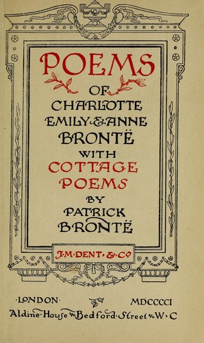 Cover of Poems of Charlotte, Emily and Anne Brontë with Cottage Poems