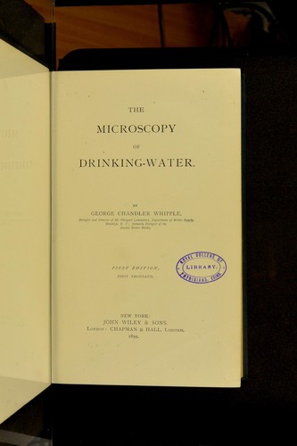 Cover of The microscopy of drinking water