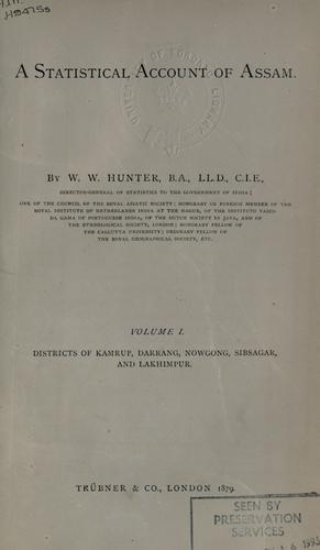 Cover of A statistical account of Assam