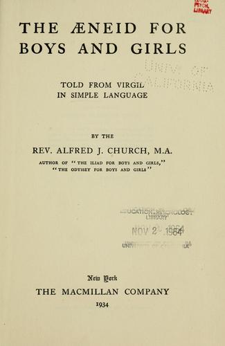 Cover of The Aeneid for boys and girls told from Virgil in simple language