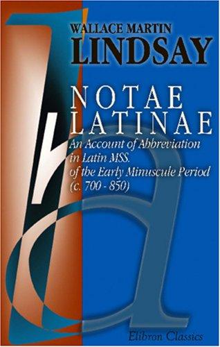 Cover of Notae Latinae
