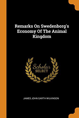 Cover of Remarks on Swedenborg's Economy of the Animal Kingdom