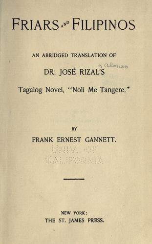 Cover of Friars and Filipinos