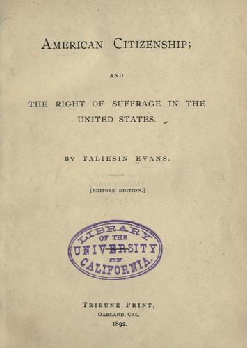 Cover of American citizenship