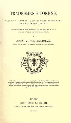 Cover of Tradesmen's tokens