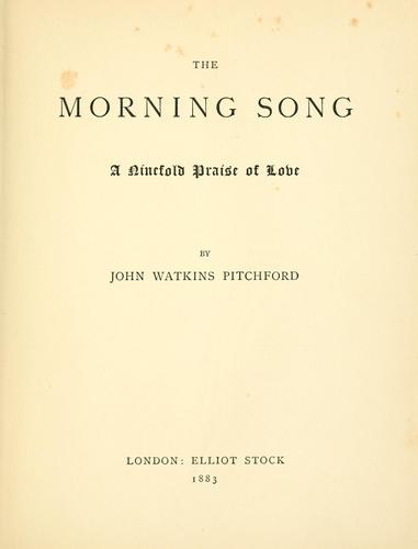 Cover of The morning song