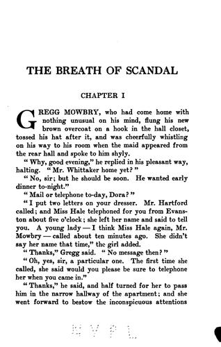 Cover of The breath of scandal