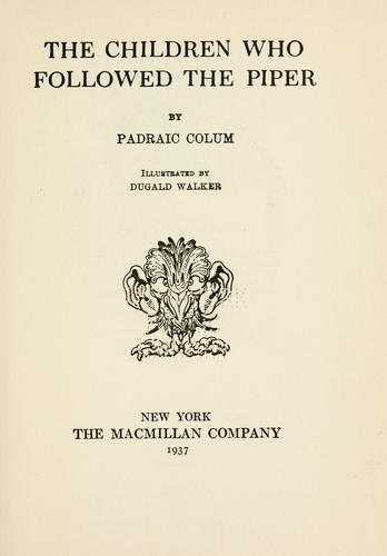 Cover of The children who followed the piper