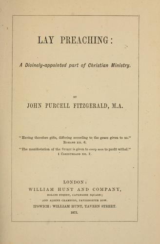 Cover of Lay preaching