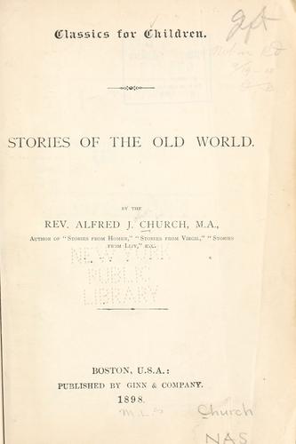 Cover of Stories of the old world