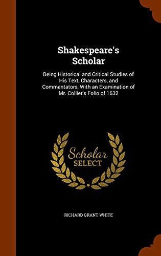 Cover of Shakespeare's scholar
