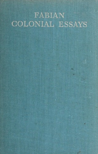 Cover of Fabian colonial essays
