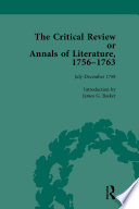 Cover of The Critical Review or Annals of Literature, 1756-1763 Vol 6