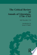 Cover of The Critical Review or Annals of Literature, 1756-1763 Vol 8
