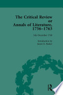 Cover of The Critical Review or Annals of Literature, 1756-1763 Vol 10