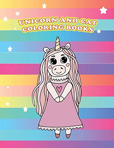Cover of Unicorn and Cat coloring books