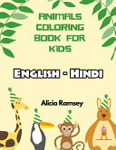 Cover of English - Hindi Animals Coloring Book for Kids