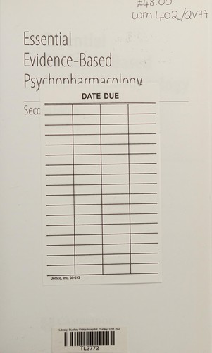 Cover of Essential evidence-based psychopharmacology