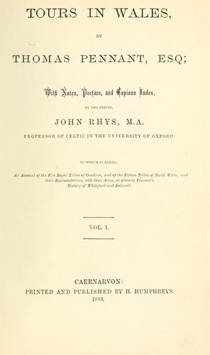 Cover of A tour in Wales, 1773