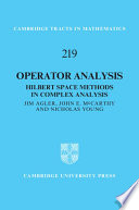 Cover of Operator Analysis: Hilbert Space Methods in Complex Analysis