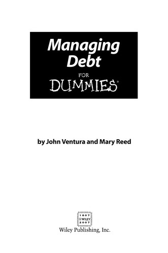 Cover of Managing Debt for Dummies
