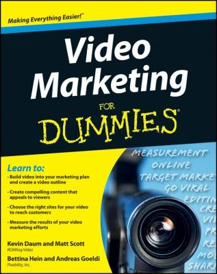 Cover of Video Marketing For Dummies