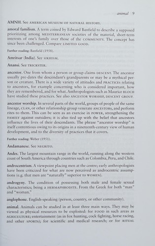 Cover of Concise dictionary of social and cultural anthropology