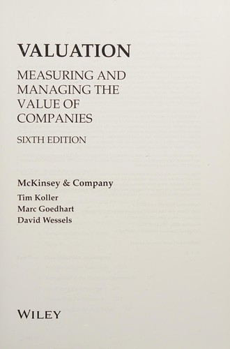 Cover of Valuation workbook