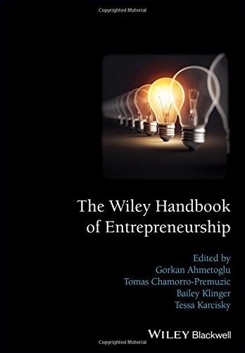 Cover of The Wiley Handbook of Entrepreneurship