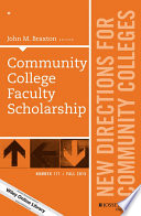 Cover of Community College Faculty Scholarship