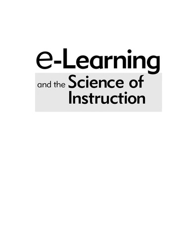 Cover of E-Learning and the Science of Instruction