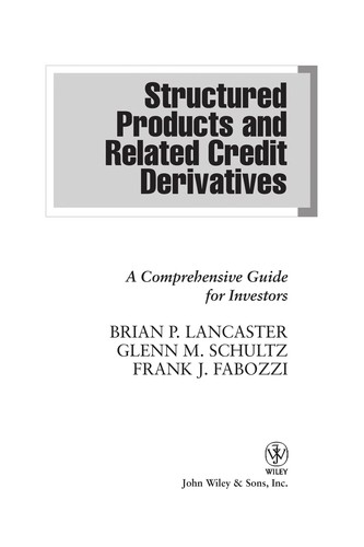 Cover of Structured products and related credit derivatives