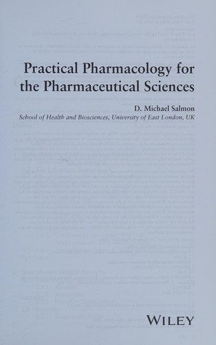Cover of Practical pharmacology for the pharmaceutical sciences