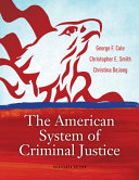 Cover of The American System of Criminal Justice
