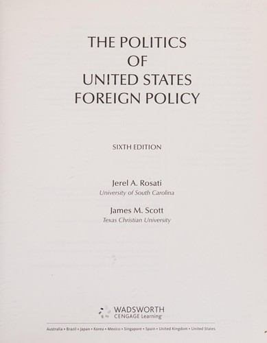 Cover of The politics of United States foreign policy