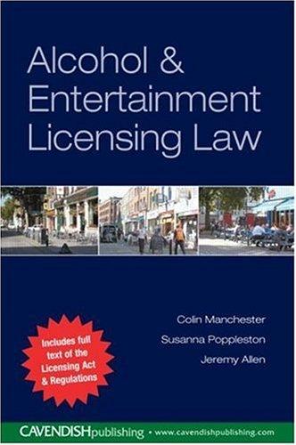 Cover of Alcohol & entertainment licensing law