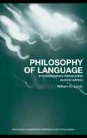 Cover of Philosophy of language