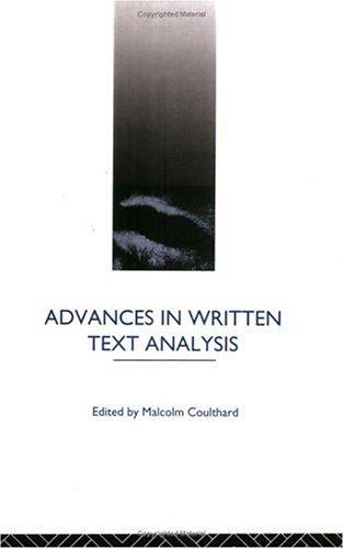 Cover of Advances in written text analysis