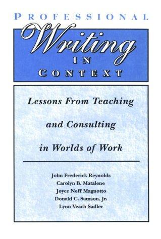 Cover of Professional writing in context