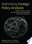 Cover of Rethinking Foreign Policy Analysis
