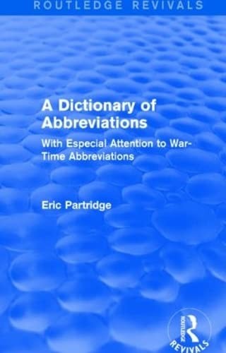 Cover of A dictionary of abbreviations