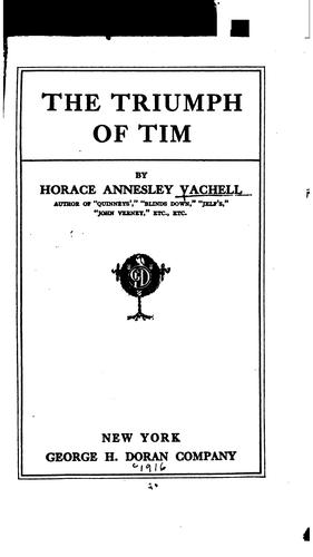 Cover of The triumph of Tim