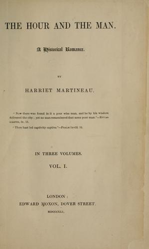 Cover of The hour and the man