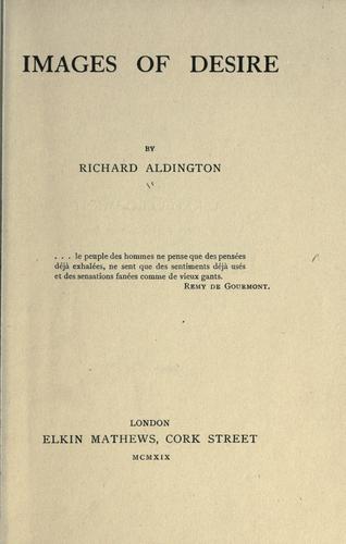 Cover of Images of desire