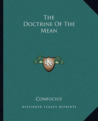 Cover of The Doctrine Of The Mean