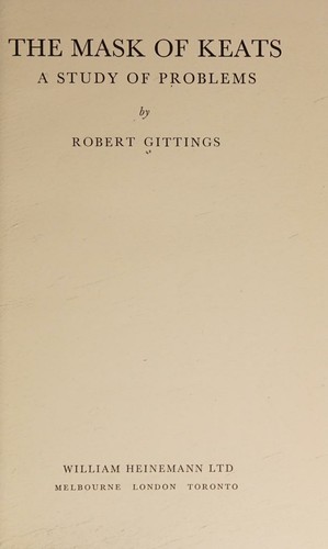 Cover of The mask of Keats