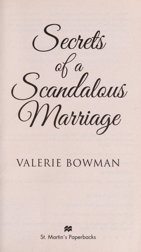 Cover of Secrets of a Scandalous Marriage