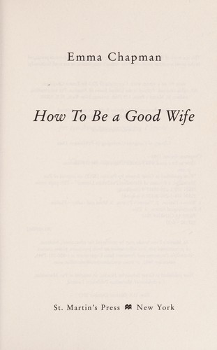 Cover of How to be a good wife